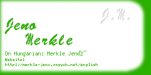 jeno merkle business card